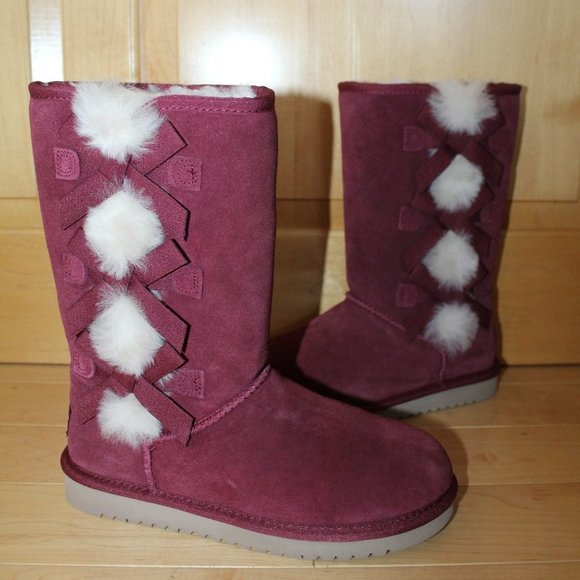 NIB UGG KOOLARRA TALL BOW SUEDE FUR LINED BOOTS‎ - Picture 3 of 7
